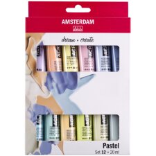 ROYAL TALENS Acrylfarbe AMSTERDAM Pastell 12 x 20 ml