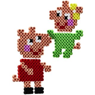 Hama Bügelperlen maxi + Stiftplatte "Peppa Wutz & Schwester"