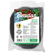 Bradas Sicherheitsnetz/Vogelnetz gewebt 2 x 5 m schwarz