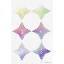folia Adventskalender-Sticker "STARS GOLD"