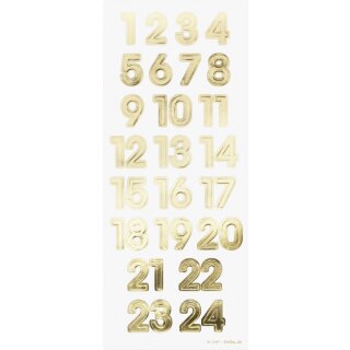 folia Adventskalender-Sticker "NUMBERS IRIDESCENT"