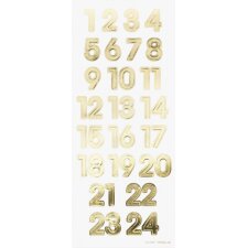folia Adventskalender-Sticker "NUMBERS IRIDESCENT"