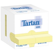 Tartan Notes Haftnotizen 38 x 51 mm hellgelb 12...