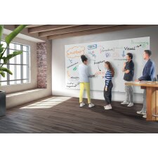 nobo Weißwandtafel Infinity Steel (B)1.200 x (H)900 mm weiß