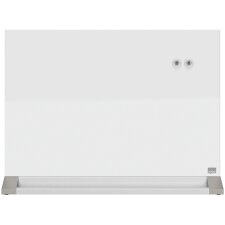 nobo Glas-Desktoptafel (B)600 x (H)450 mm weiß