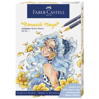 FABER-CASTELL Sketch Marker GOLDFABER Set Romantic Manga 1