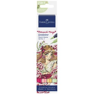 FABER-CASTELL Sketch Marker GOLDFABER Set Romantic Manga 2