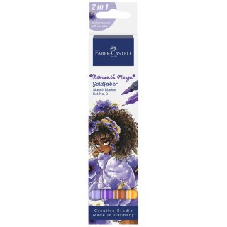 FABER-CASTELL Sketch Marker GOLDFABER Set Romantic Manga 3 4 Marker