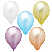 PAPSTAR Luftballons "Pearly" farbig sortiert 10...