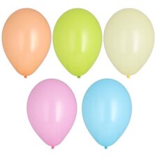 PAPSTAR Luftballons "Pastel" farbig sortiert