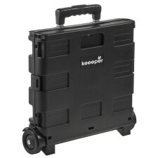 keeeper Klapp-Transportkarre "olli" mit Klappbox 65 Liter schwarz
