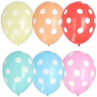 PAPSTAR Luftballons "Dots" farbig sortiert
