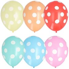 PAPSTAR Luftballons "Dots" farbig sortiert