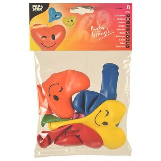 PAPSTAR Luftballons "Blinky Heart" farbig sortiert