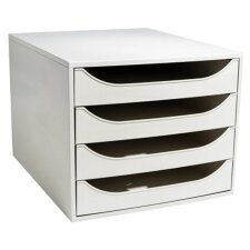 EXACOMPTA Schubladenbox ECOBOX 4 Schübe grau