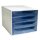 EXACOMPTA Schubladenbox ECOBOX 4 Schübe eisblau