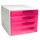EXACOMPTA Schubladenbox ECOBOX 4 Schübe himbeere