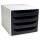 EXACOMPTA Schubladenbox ECOBOX 4 Schübe schwarz / grau