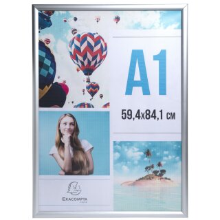 EXACOMPTA Plakatrahmen DIN A1 silber eloxiert