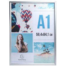 EXACOMPTA Plakatrahmen DIN A1 silber eloxiert