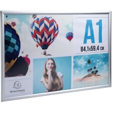 EXACOMPTA Plakatrahmen DIN A1 silber eloxiert