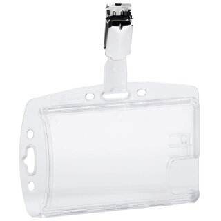 DURABLE Namensschild DOPPELBOX mit Clip transparent 25 Schilder