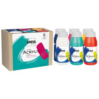 KREUL Acrylfarbe Triton Acrylic Liquid Set Modern Mix 6 x 750 ml