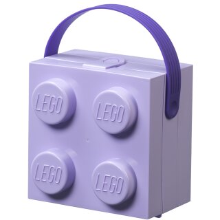 LEGO Brotdose mit Tragegriff lavendel