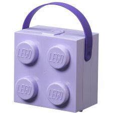 LEGO Brotdose mit Tragegriff lavendel