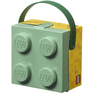 LEGO Brotdose mit Tragegriff sandgrün