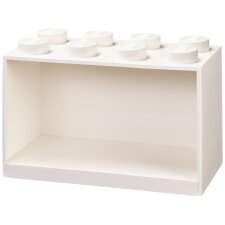LEGO Bausteinregal BRICK SHELF 8 Breite: 318 mm weiß
