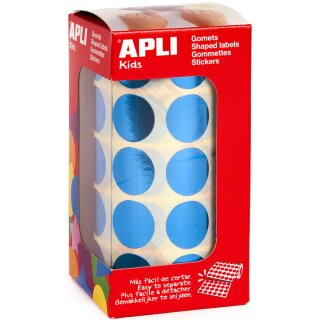 APLI kids Sticker "Rund" auf Rolle metallic-blau 1.770 Sticker