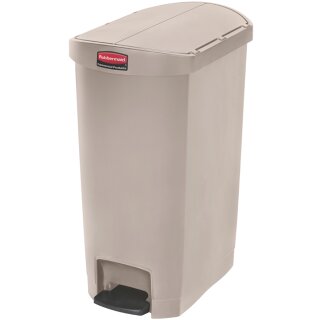 Rubbermaid Tret-Abfalleimer Slim Jim 68 Liter beige