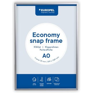 EUROPEL Plakatrahmen Economy DIN A0 25 mm silber eloxiert