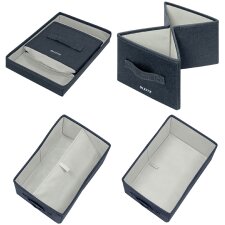 LEITZ Ablagebox aus Stoff Größe L 2er Set...