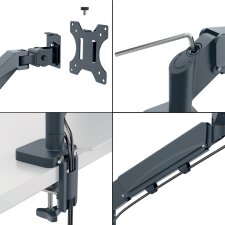 LEITZ Doppel-Monitorarm Ergo Dual Armlänge: 453...
