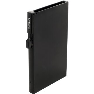 CLICKSAFE Kartenetui SLIM mit Clickbutton silber