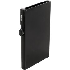 CLICKSAFE Kartenetui SLIM mit Clickbutton silber