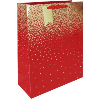 Clairefontaine Weihnachts-Geschenktüte "Sternregen rot"