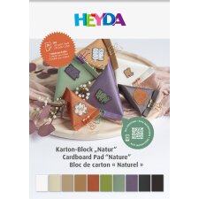 HEYDA Bastelkarton-Block "Natur" DIN A4 20 Blatt