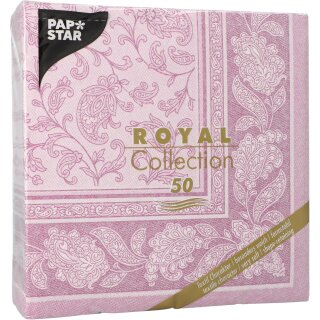 PAPSTAR Servietten "ROYAL Collection Ornaments" lila 50 Stück