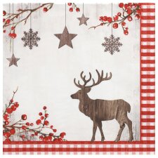 PAPSTAR Weihnachts-Motivservietten "X-mas Deer"