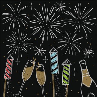 PAPSTAR Silvester-Motivservietten "Celebrations"