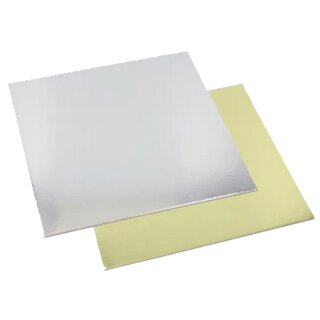 STARPAK Tortenplatte eckig 280 x 280 mm gold/silber 25 Stück