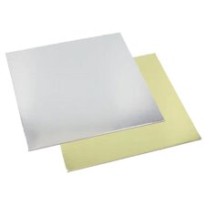 STARPAK Tortenplatte eckig 280 x 280 mm gold/silber 25...