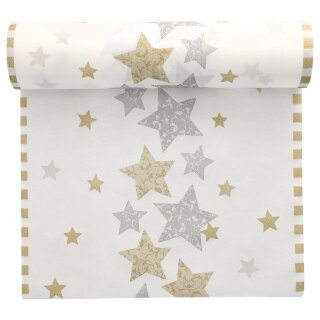 PAPSTAR Weihnachts-Tischläufer "Stardust" creme