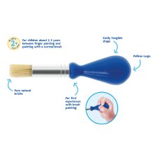 Pelikan Kleinkindpinsel mit Knubbelgriff blau