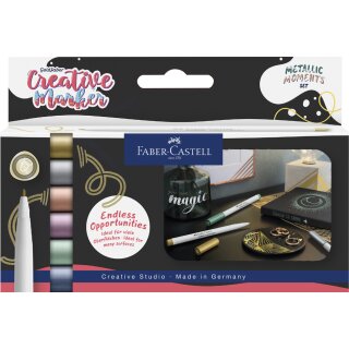 FABER-CASTELL Creative Marker GOLDFABER 6er Etui Metallic