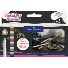 FABER-CASTELL Creative Marker GOLDFABER 6er Etui Metallic