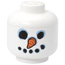 LEGO Aufbewahrungskopf STORAGE HEAD SNOWMAN L weiß